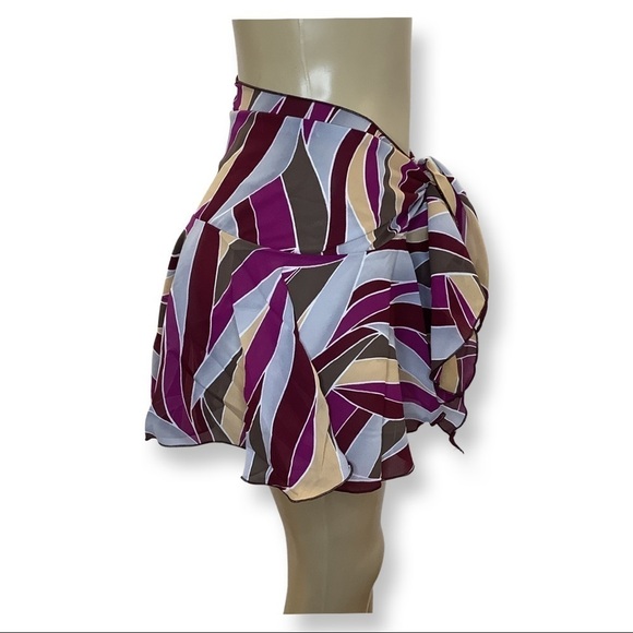 Zuliana vintage multi color print tie sarong. Made In USA. New With Tags. - Picture 2 of 4